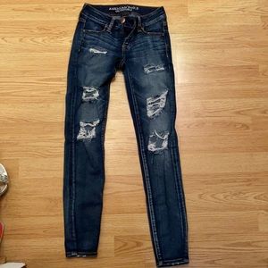 ripped lowrise jeggings